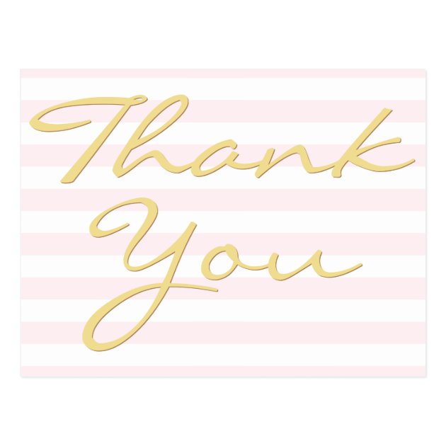 Custom Personalized Note Modern Elegant Thank You Postcard