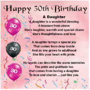 Daughter Poem 30th Birthday Jewelry Box | Zazzle.com