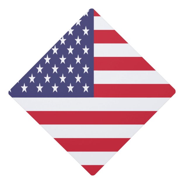 USA United States Stars And Bars Flag Graduation Cap Topper