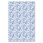 Blue Floral Pattern Decoupage Tissue Paper | Zazzle