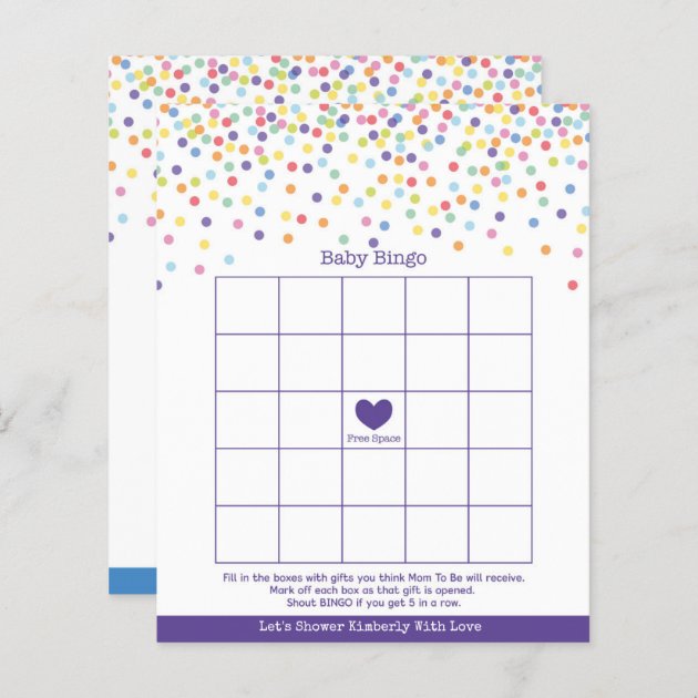 Confetti Theme Baby Shower Game