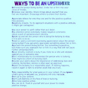 Ways to Be an Upstander Poster | Zazzle