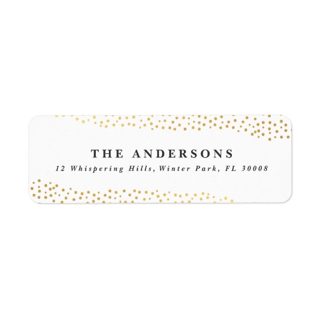 Dazzling Dots Faux Foil Return Address Label