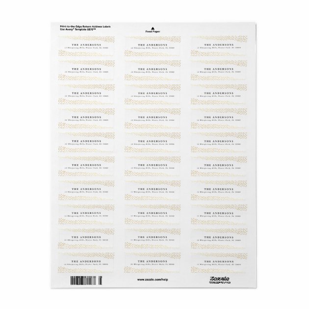 Dazzling Dots Faux Foil Return Address Label