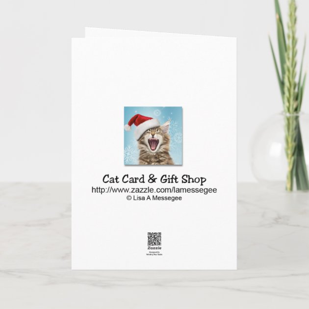 Singing Cat Christmas Invitation