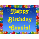 Postcard Happy Birthday Cousin | Zazzle.com