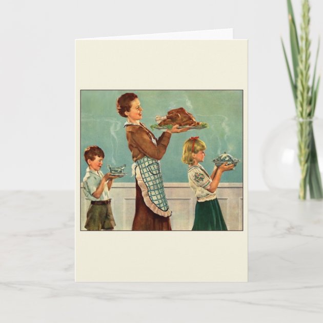 Vintage Thanksgiving Turkey Greeting Card