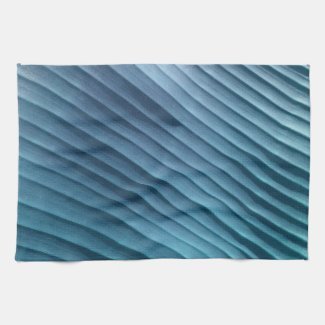 Leaf Blue Diagonal Towel