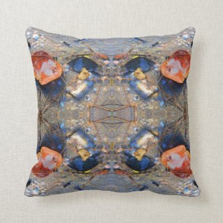 Leaves and Sea Shells Pattern, II Throw Pillow