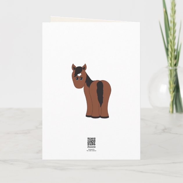 Happy Holidays Horse Christmas Greeting Card
