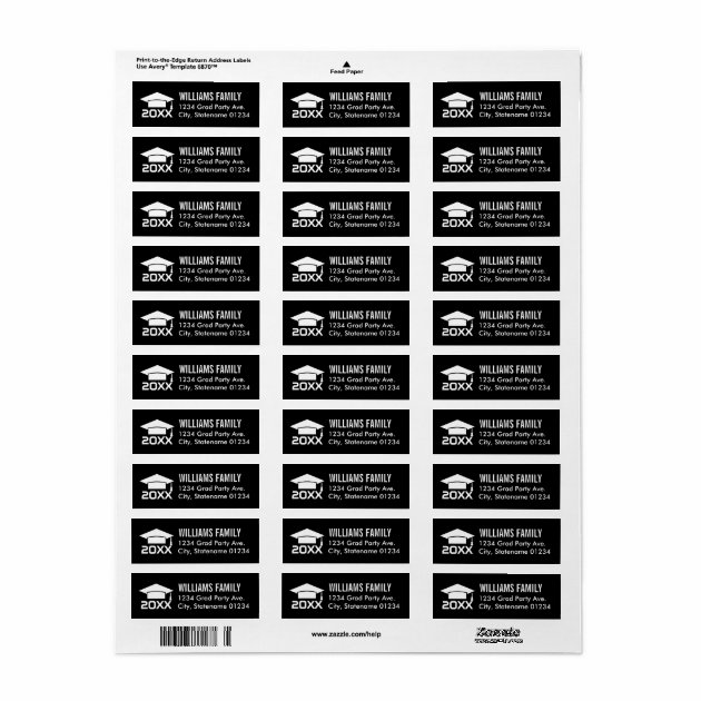 Return Address Labels | 2018 Graduation Cap