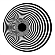Op Art Horizontal Circles Black and White 01 Poster | Zazzle