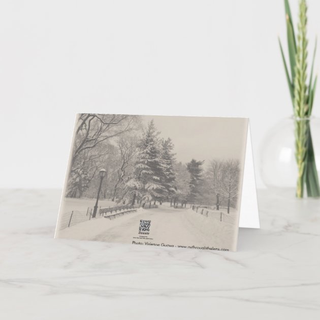 Happy Holidays - Central Park Snow Holiday Invitation