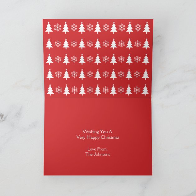 Happy Christmas Tree Photo Greeting Card