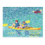 Pointillism kayak scene on the river postcard | Zazzle.com