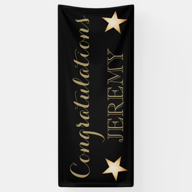 Congratulations Banner For Any Occasion Gold Stars