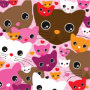 cute kitten cat background pattern tissue paper | Zazzle.com