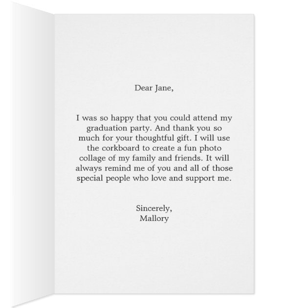 Brushed Glimmer Graduation Thank You Card