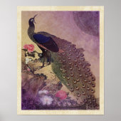 Vintage Peacock and Peonies Japanese Print | Zazzle