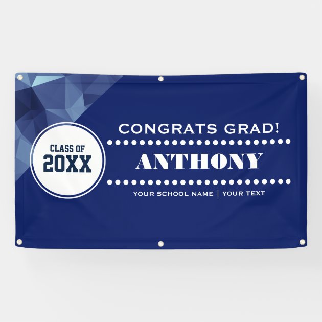 Modern Geometric Design Graduation Party Banner