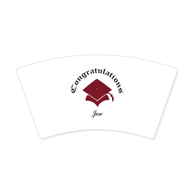 Customizable Congrats Graduation Cups - Maroon