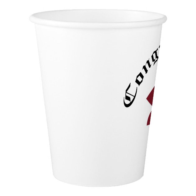 Customizable Congrats Graduation Cups - Maroon