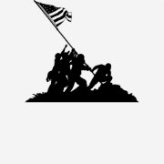 Iwo Jima Flag Raising Silhouette T-Shirt | Zazzle.com