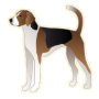 American Foxhound Dog Breed Side View Silhouette Sticker | Zazzle.com
