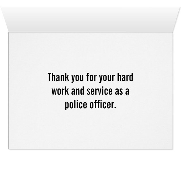 Police Officer Thin Blue Line Thank You Card