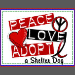 PEACE LOVE ADOPT A Shelter Dog Postcard | Zazzle