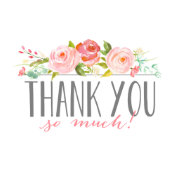 Rose Banner | Baby Shower Thank You Card | Zazzle.com