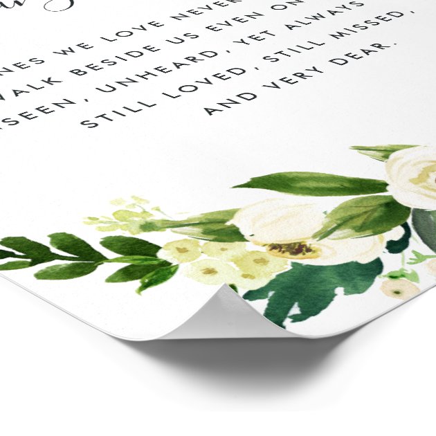 Alabaster Floral Wedding Memorial Sign