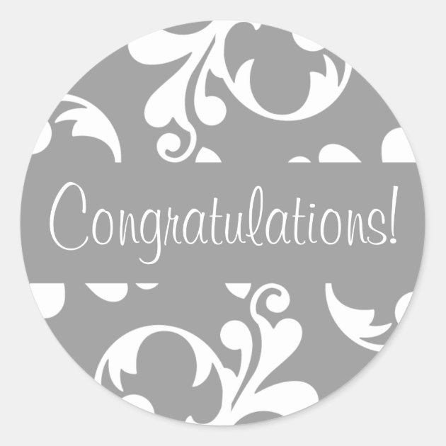 Congratulations Leaf Flourish Envelope Seal