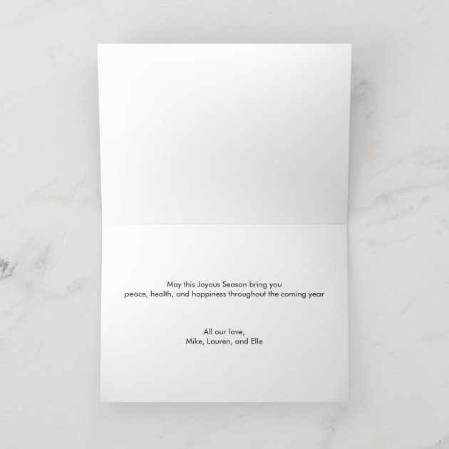 Merry Message Holiday Photo Cards - White