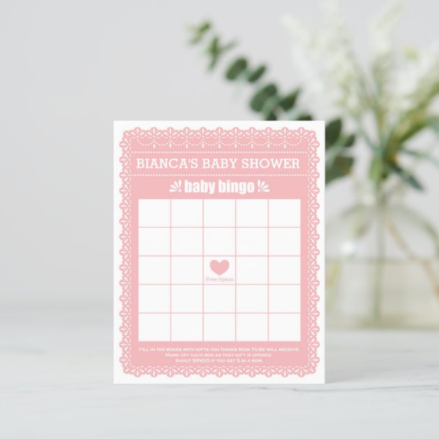 Baby Shower Games In Pink Papel Picado
