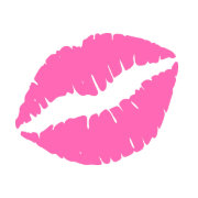 Hot Pink Lipstick Print Classic Round Sticker | Zazzle