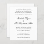 Elegant Formal Budget Wedding Invitation | Zazzle