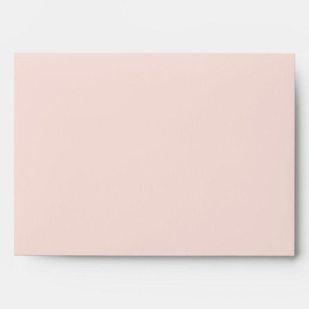 Blush Pink Gold Glitter Floral With Return Address Envelope
