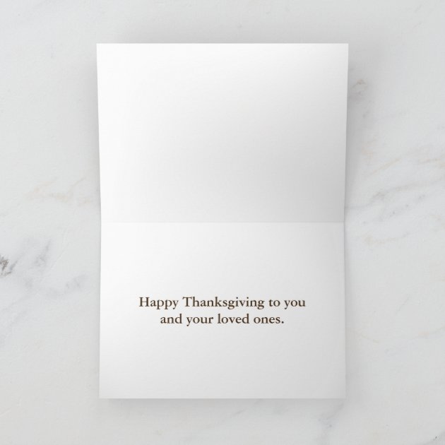Thanksgiving Fan Of Turkey Feathers Holiday Card