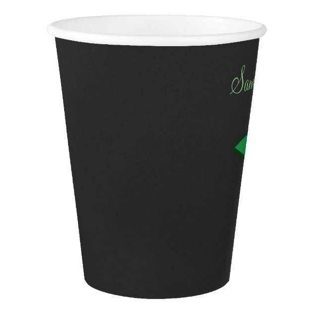 Green Graduation Cap Paper Cup