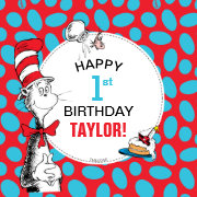 Dr. Seuss | The Cat in the Hat Birthday Classic Round Sticker | Zazzle.com