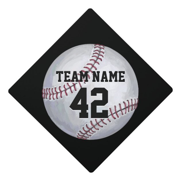 Player And Number Baseball Graduation Cap Topper