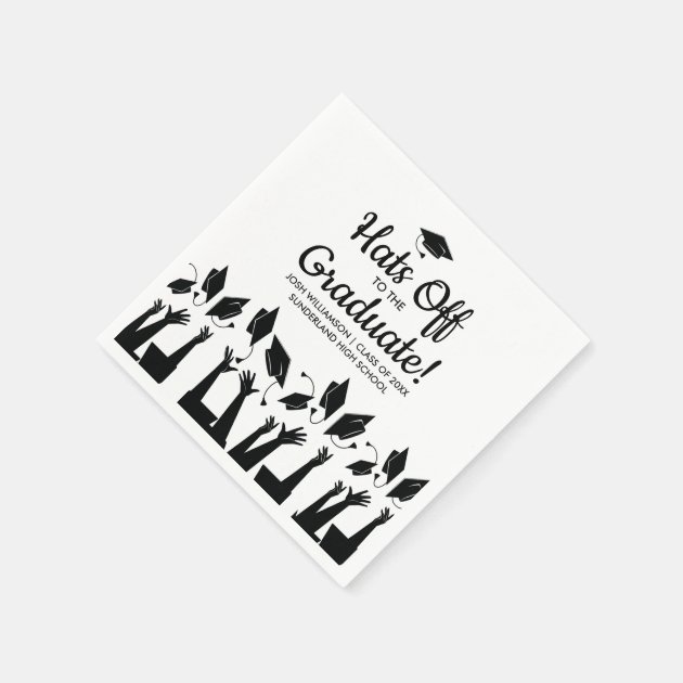 Hats Off To The Graduate Photo Graduation Party Paper Napkin