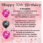 Daughter Poem 30th Birthday Coaster | Zazzle.com