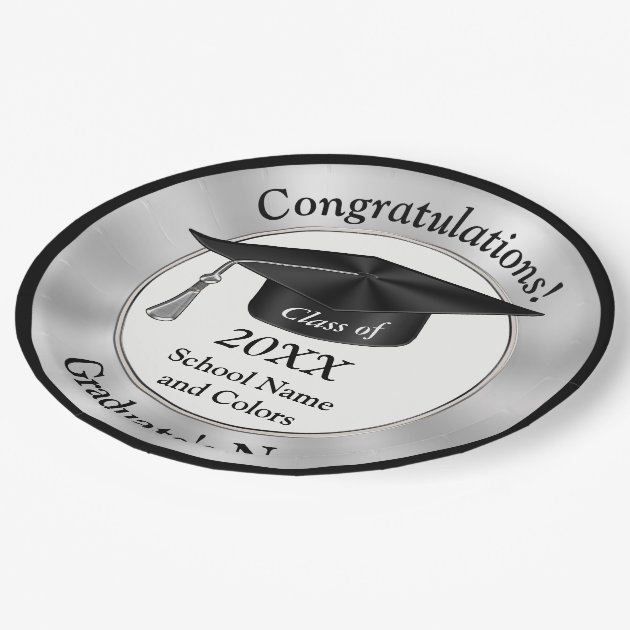 Customizable Graduation Paper Plates
