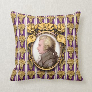 Wolfgang Amadeus Mozart Throw Pillow
