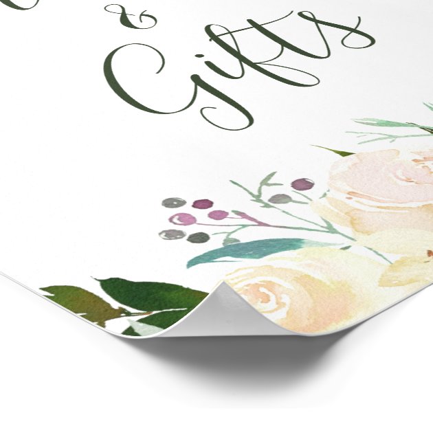 Rustic Greenery Floral Invitations And Gifts Sign