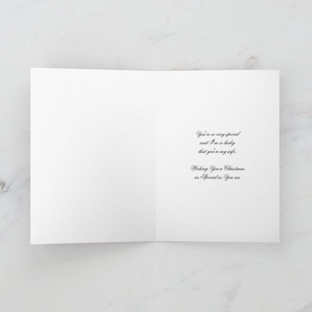 Wife Christmas Invitation With Kissing Penguins Heart An
