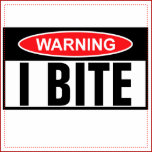Warning,I bite Tee | Zazzle