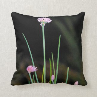 Flowering Chives Throw Pillow